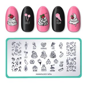 Placa Stamping de Uñas Forkin' Love Ya (M114) | Maniology