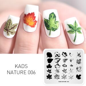 NATURE 006 Nail Stamping Plate Nature Leaf | KADS