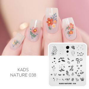 NATURE 038 Nail Stamping Plate Plant Flower | KADS