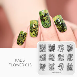 FLOWER 013 Nail Stamping Plate Lotus | KADS