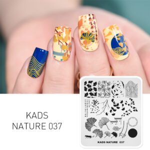 NATURE 037 Nail Stamping Plate Autumn Leaves Ginkgo | KADS
