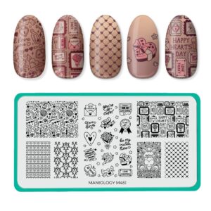 Placa Stamping de uñas Love Letters (M451) | Maniology
