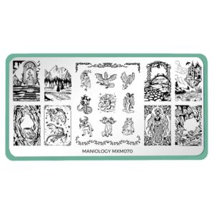 Placa Stamping de uñas: Criaturas Míticas: Cuernos y Llamas (MXM070) | Maniology