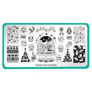 Navidad Escalofriante y Alegre: Placa Stamping de uñas Creepmas Cheer (MXM091) | Maniology