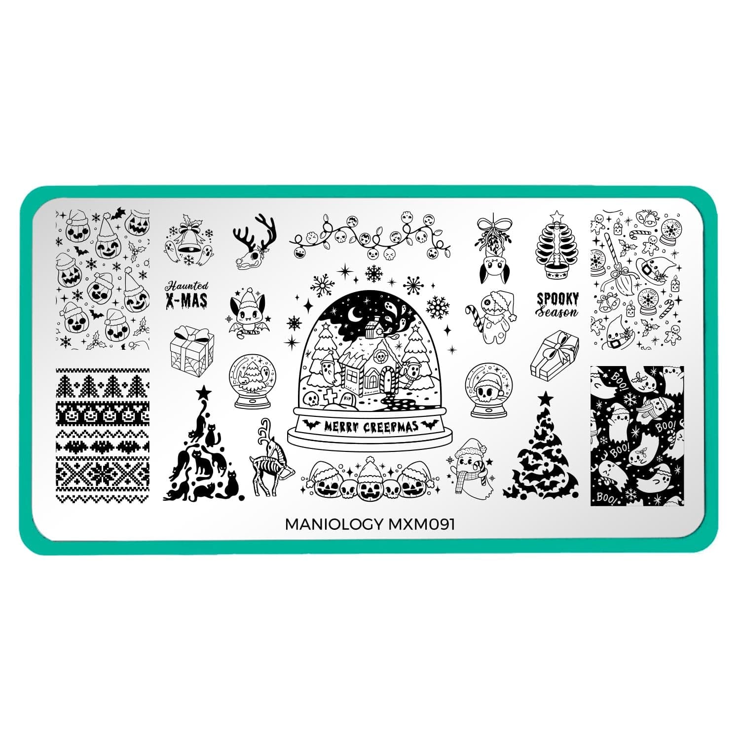 Navidad Escalofriante y Alegre: Placa Stamping de uñas Creepmas Cheer (MXM091) | Maniology