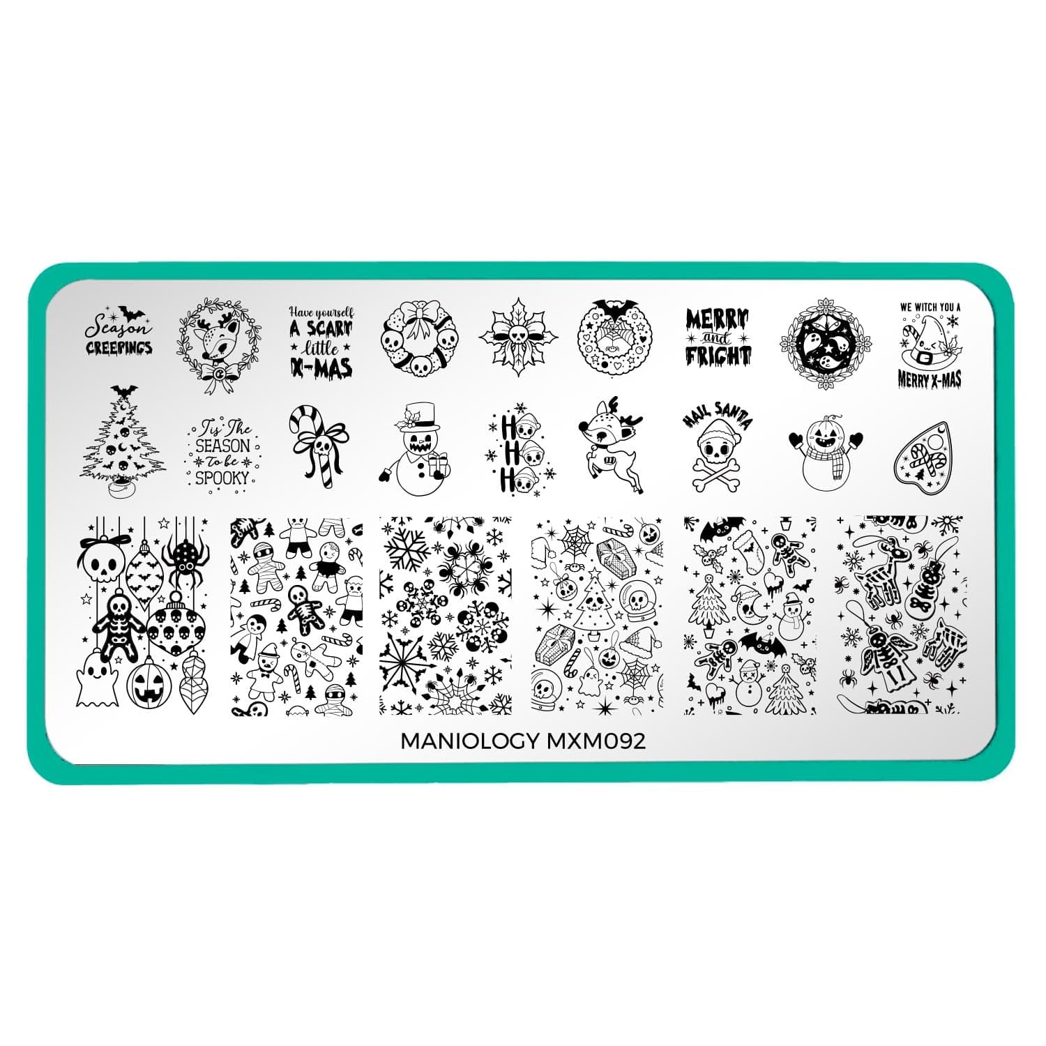 Manicura y Terror: ¡Buuu al Mundo! (MXM092) - Placa Stamping de uñas | Maniology